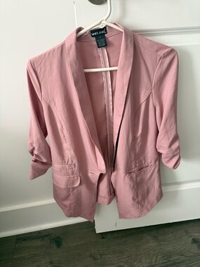 Wet Seal Dusty Rose Open-Front Blazer